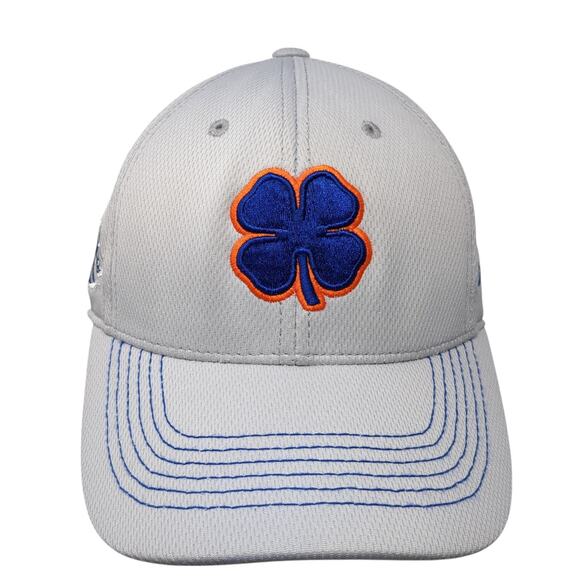 Black Clover Live Lucky Fitted Baseball Cap Gray M Embroidered One Fit 6 Panel - Picture 1 of 10